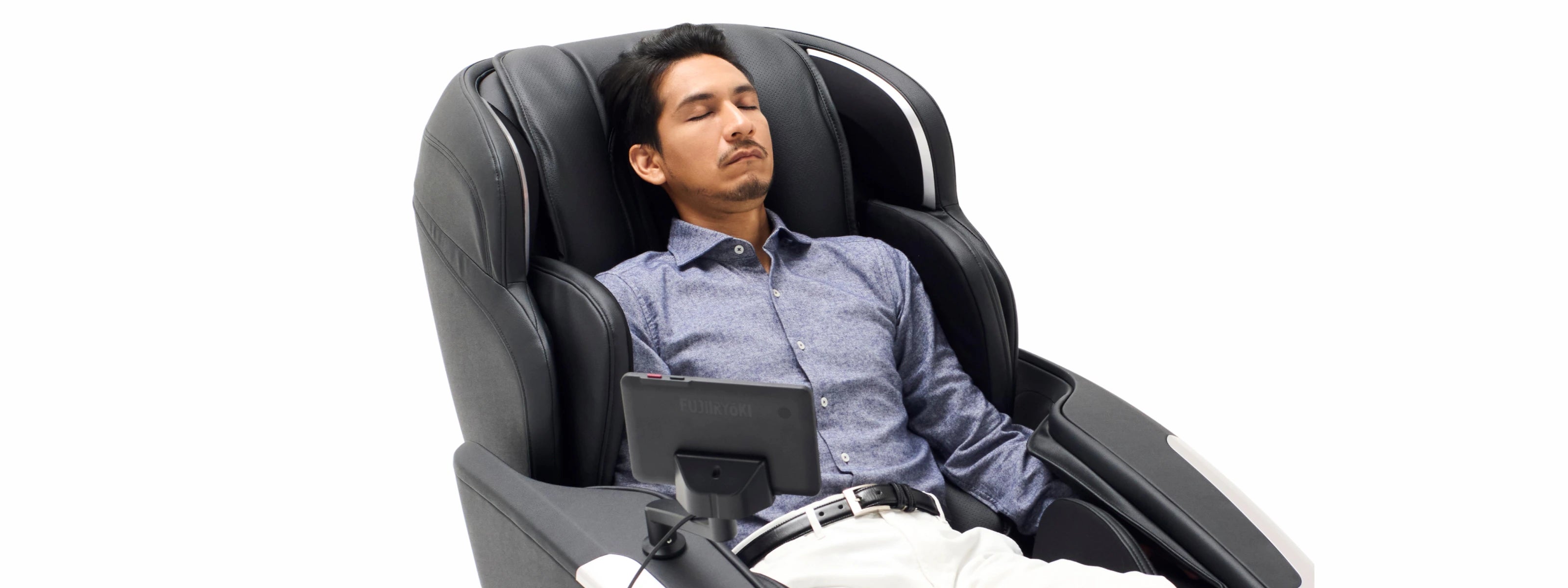 Fujiiryoki 5D Japanese massage chairs featuring advanced body scanning and deep tissue massage technology