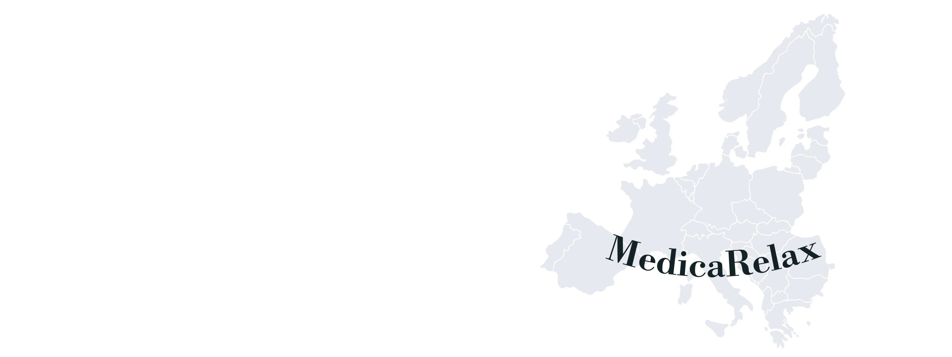 European coverage map showing Fujiiryoki presence through MedicaRelax partners across multiple countries