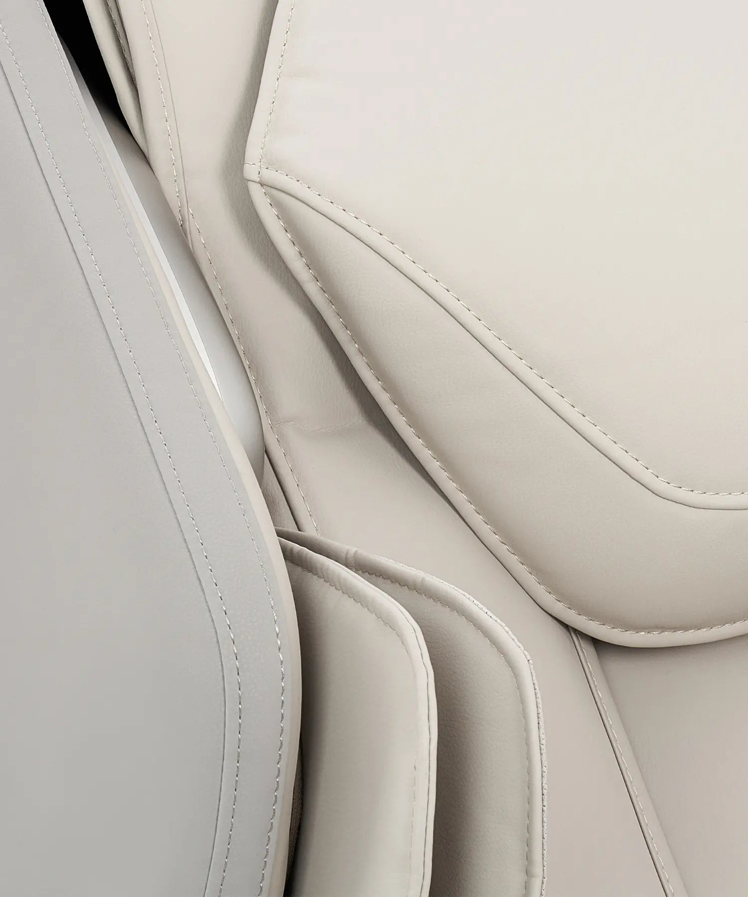 Detailed view of Fujiiryoki Calm Plus in Gray, showing luxurious upholstery, advanced massage mechanisms, and refined Japanese design for ultimate relaxation