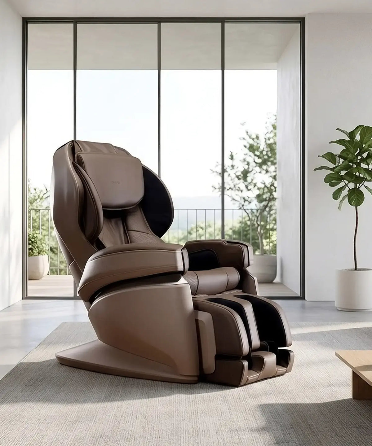 Fujiiryoki JP-2000 beige Japanese massage chair blending elegant design with advanced 5D massage technology for luxurious everyday comfort.
