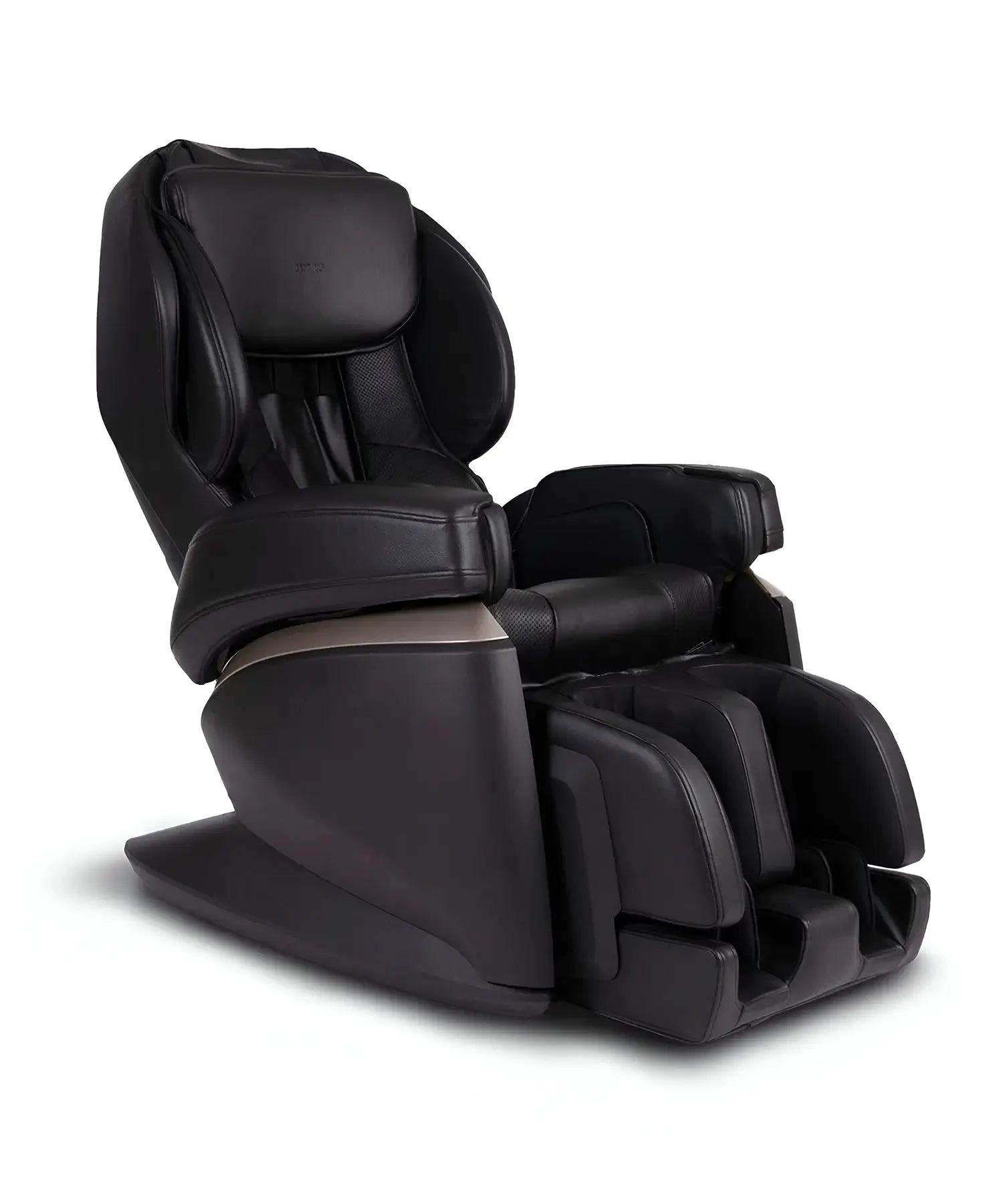 Black Fujiiryoki JP-2000 premium massage chair designed for deep muscle relief, combining Japanese engineering with full-body relaxation performance