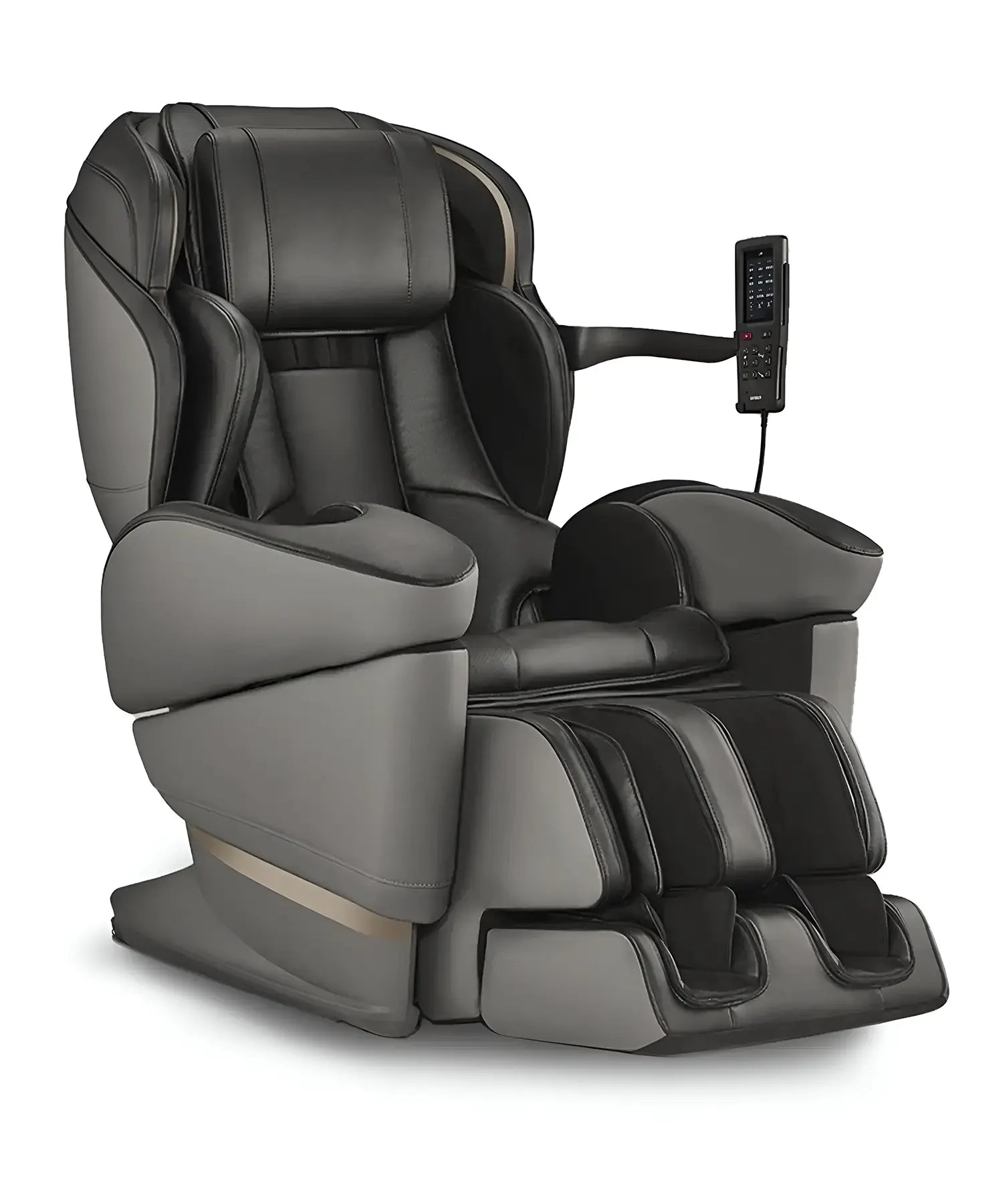 Fujiiryoki JP-3000 Black massage chair with full-body shiatsu massage, innovative Japanese technology, and luxurious comfort for home wellness