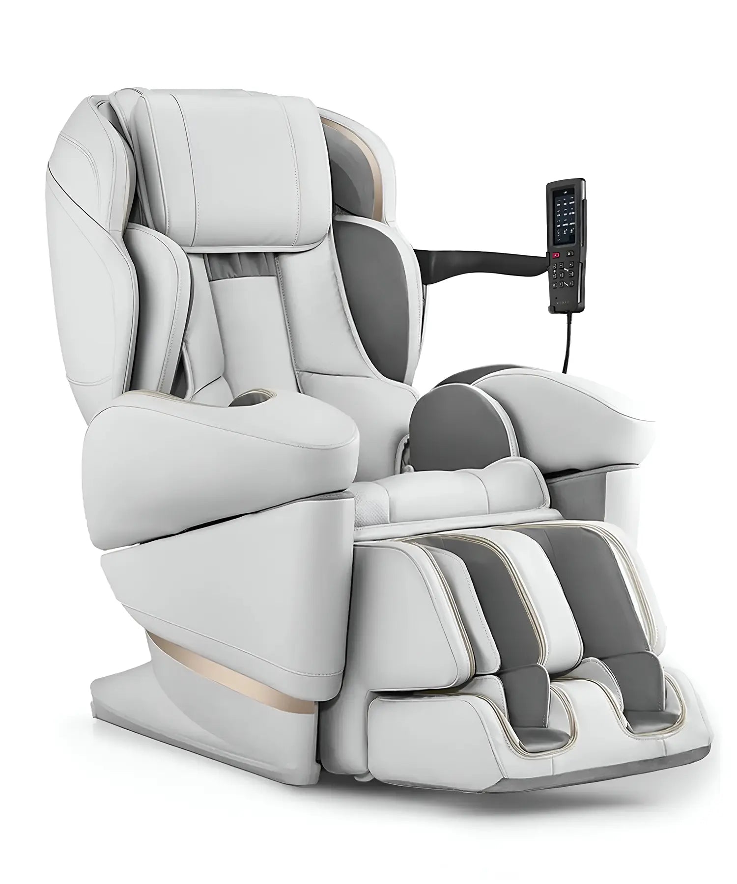 Fujiiryoki JP-3000 massage chair in White, featuring advanced ergonomic design, customizable massage programs, and premium Japanese engineering for ultimate home relaxation