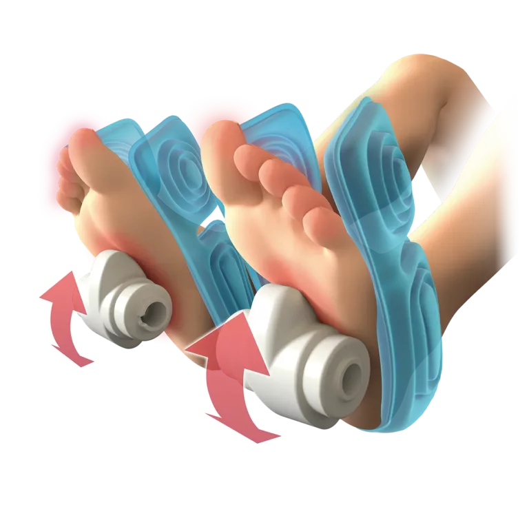 Fujiiryoki JP-2000 foot and sole massage feature with advanced reflexology rollers